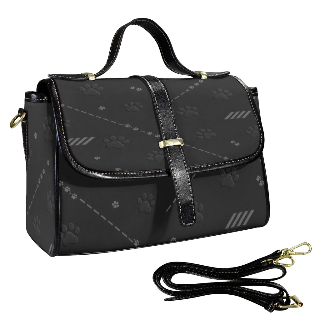 Rich and Rich Women's Leather Black Paw Satchel