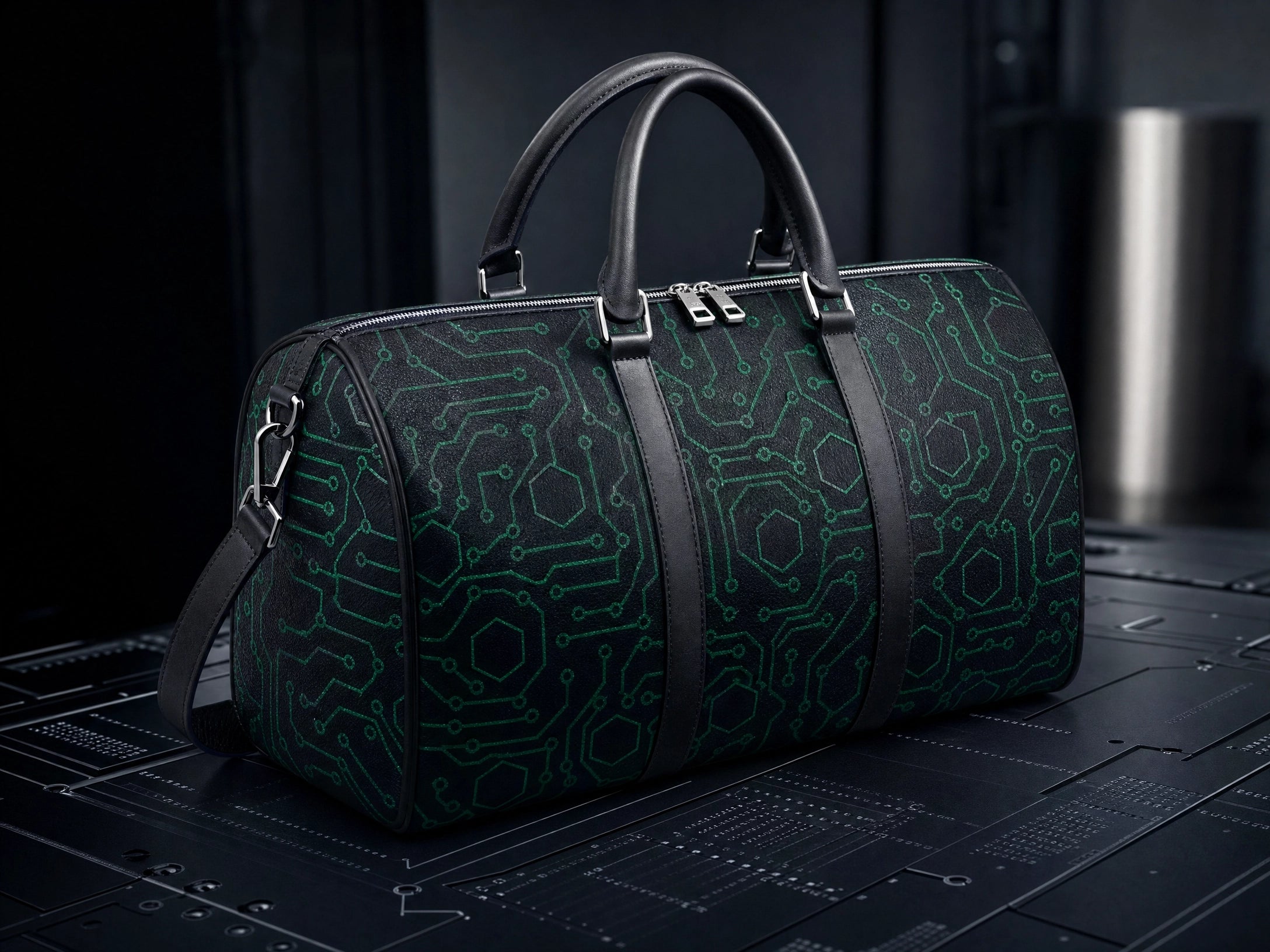 Rich and Rich JetSet Journey Circuit Pathways Large Capacity Duffle Bag