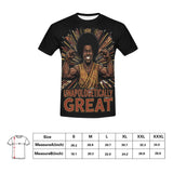 Men's black T-shirt with Unapologetically Great all-over graphic print — additional view 8