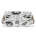 Rich and Rich Black Rose Noir Floral Flap Women's White Shoulder Handbag - Rich and Rich Homeopportunities