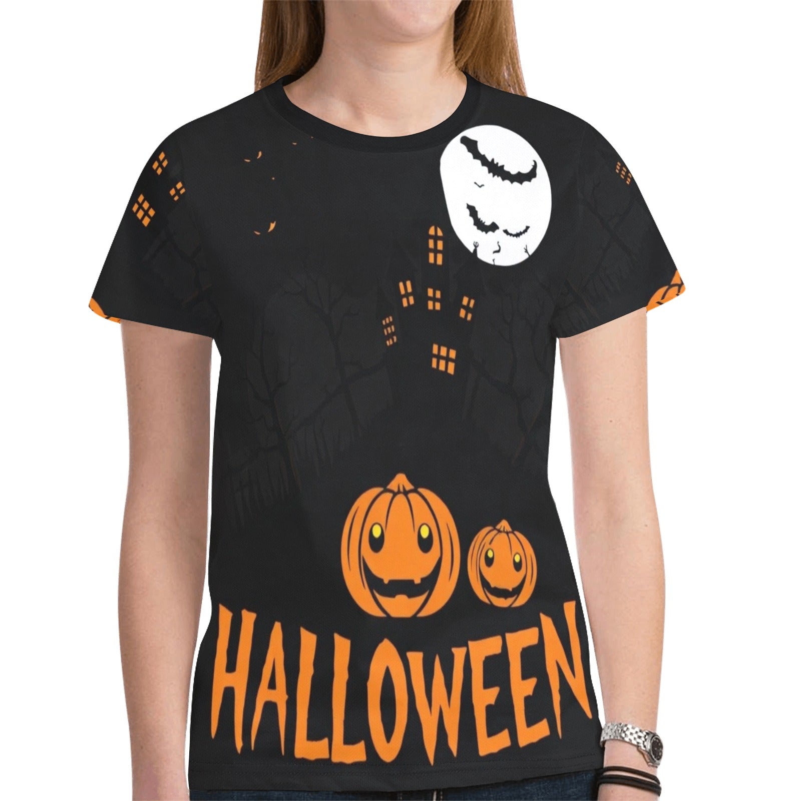 Rich and Rich Halloween Graphic Black Women's T-shirt