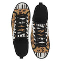 Rich and Rich Men's Brown Animal Piano Saxophone Canvas Low Top Sneaker
