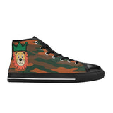 Critter Kicks Boys Orange Camouflage King Of The Jungle High Top Sneakers