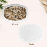 Rich and Rich Black and Gold Roman Villa Plate Melamine Decorative Plate