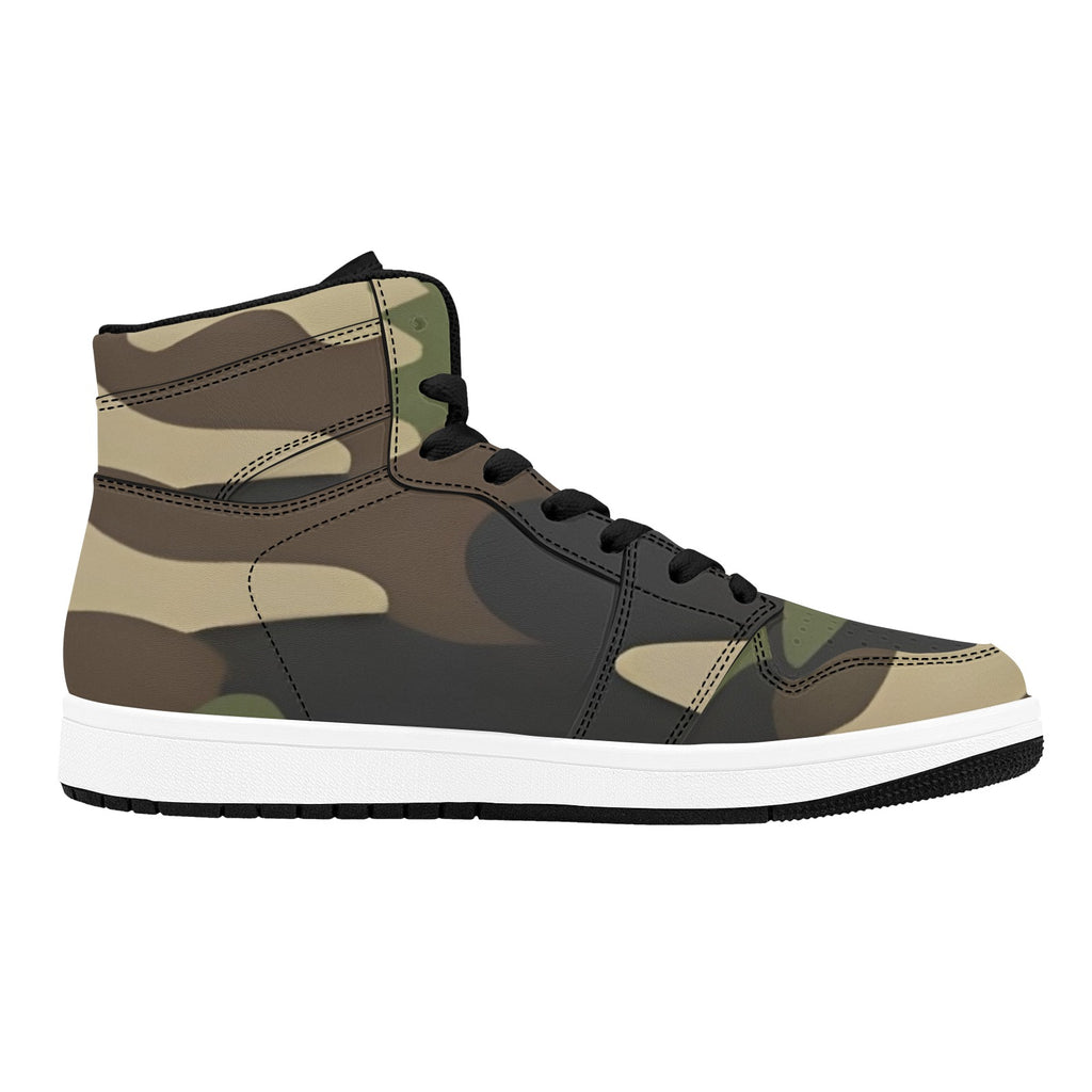R&RH Camo Green Mens High Top Sneaker Men's High Top Sneakers (Model 20042)