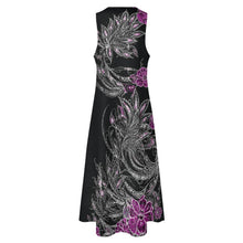 Load image into Gallery viewer, Rich &amp; Rich Women's Midnight Orchid Feather Sleeveless Maxi Dress with Pockets - Rich and Rich Homeopportunities
