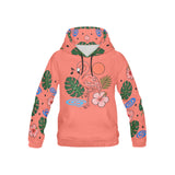 A Critter Kicks Girls Flamingo Coral Polka Dot Hoodie