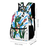 Critter Kicks Kids Croc Rock White Three Piece Backpack Set