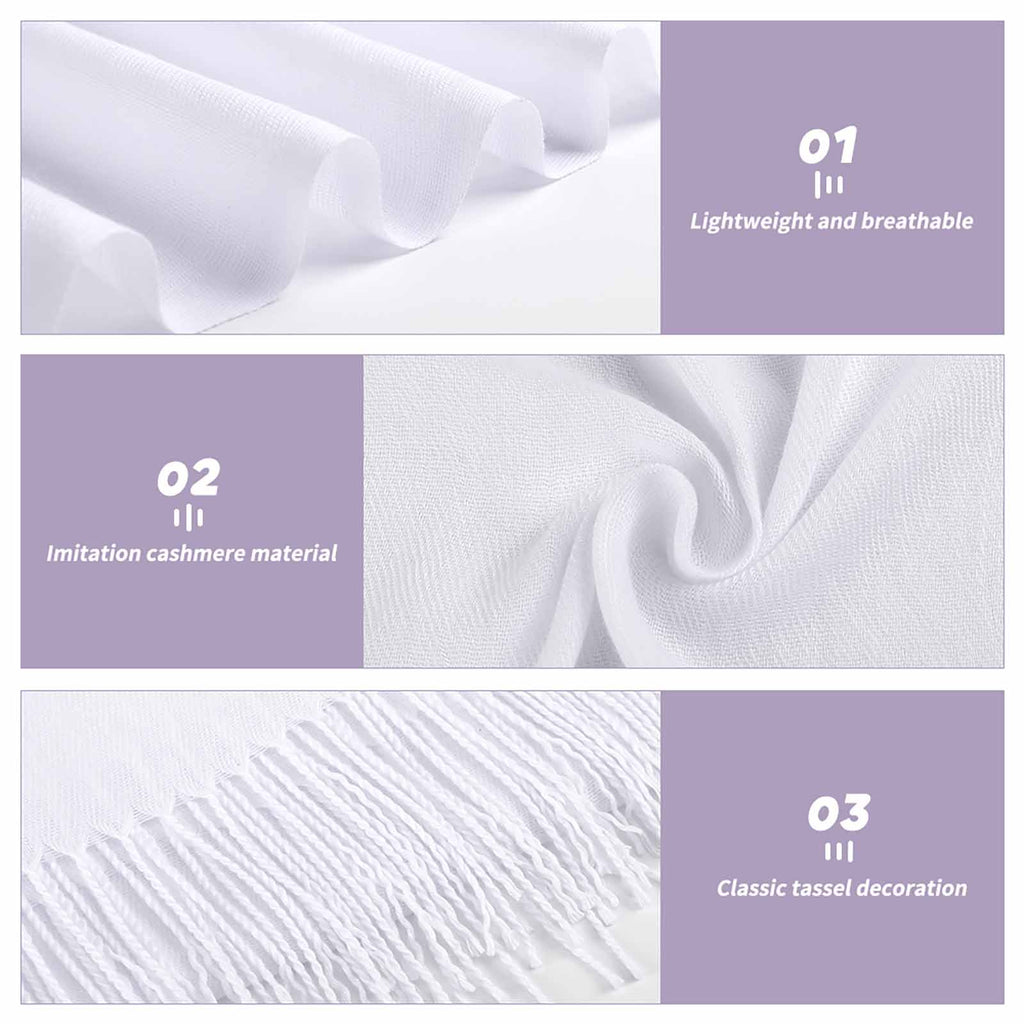 R&RH Birds Tassel Purple Scarf made of soft imitation cashmere with decorative bird tassels