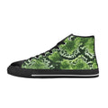 Rich and Rich Green Pattern Hightop Women's Classic Tennis Shoe with vibrant green design