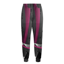 Load image into Gallery viewer, R&amp;RH Magenta Musical Notes Men&#39;s Sweatpants Men&#39;s Casual Sweatpants (Model L72)
