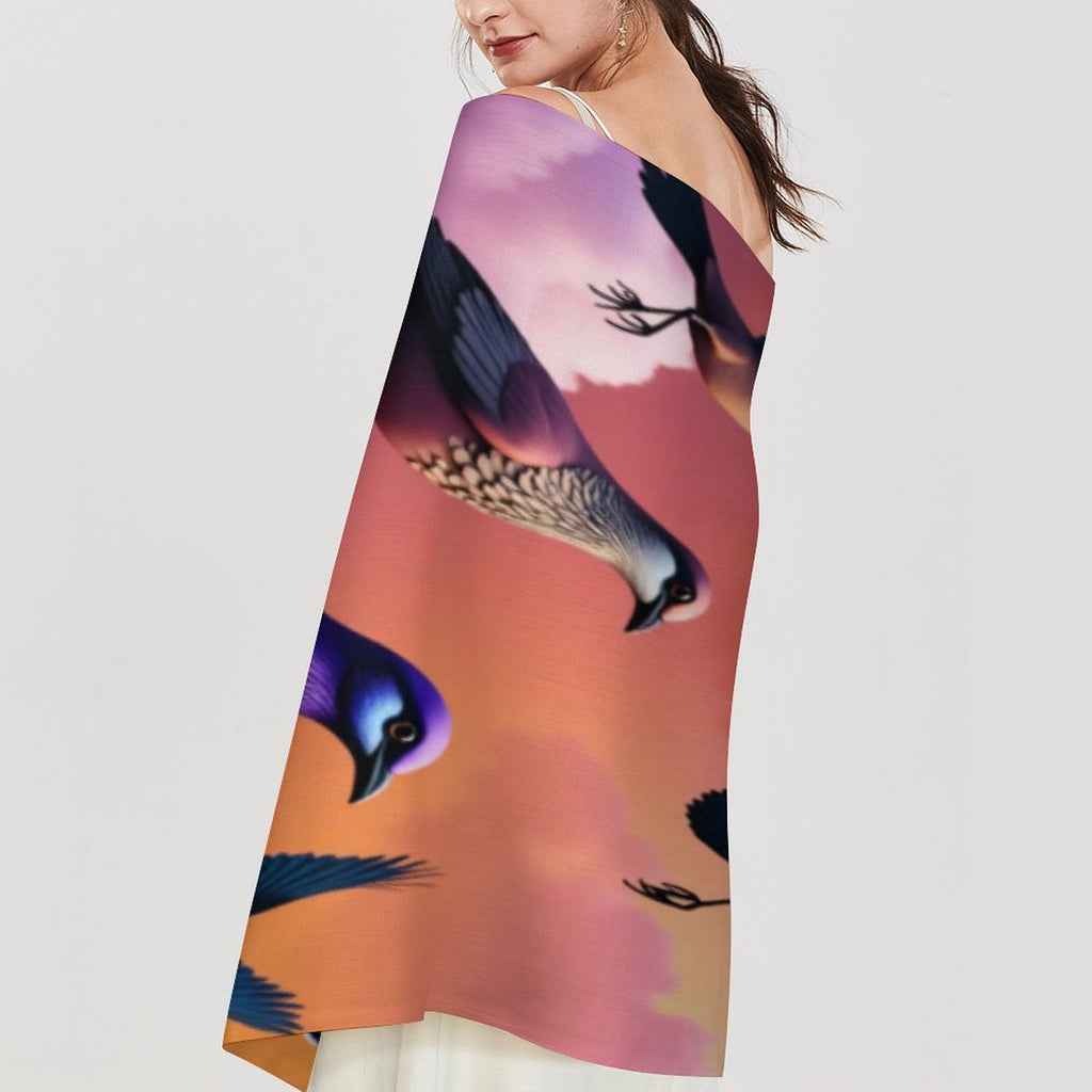 Soft tassel scarf made from imitation cashmere with fine hemming