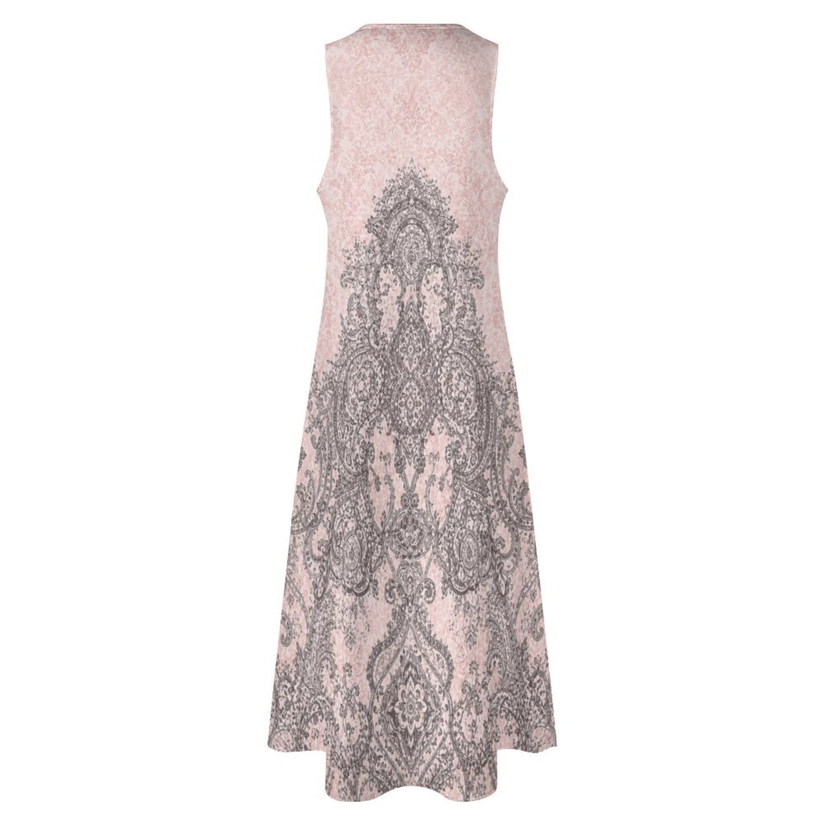 Rich & Rich Blush Baroque Elegance Sleeveless Maxi Dress with Pockets Sleeveless Long Dress (GQ) - Rich and Rich Homeopportunities