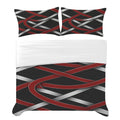 Rich and Rich Black Abstract Pattern 3 Piece Bed Set | Soft 3-Piece Bedding Set 94x104 Inch