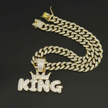 Load image into Gallery viewer, Men&#39;s Fashion Necklace with Diamond Pendant in Alloy
