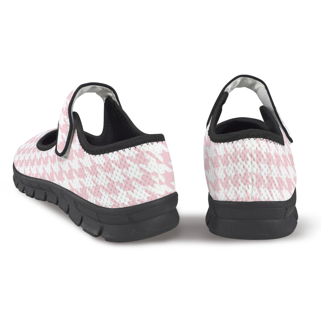 Rich and Rich Pink Houndstooth Women's Mary Jane's