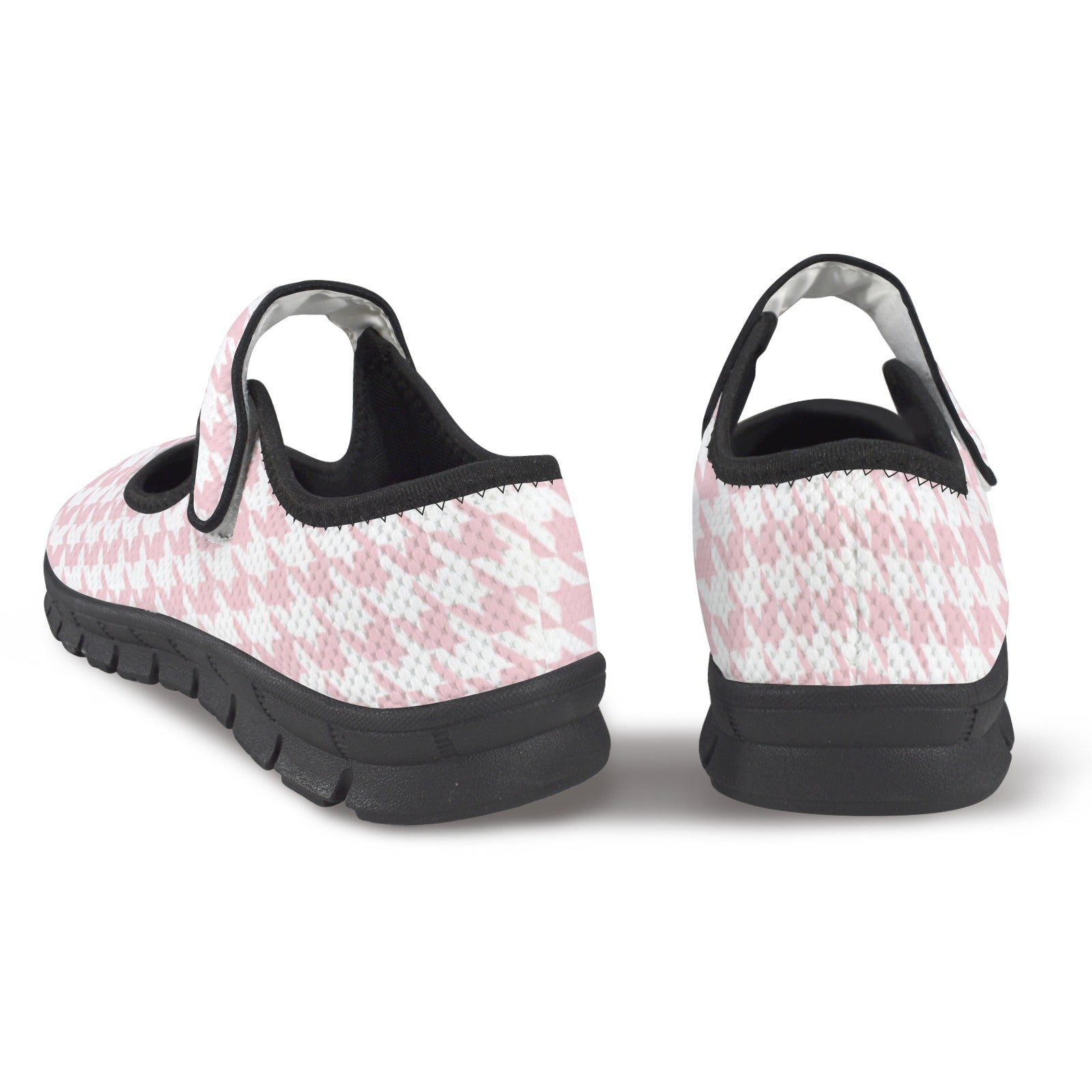 Rich and Rich Pink Houndstooth Women's Mary Jane's