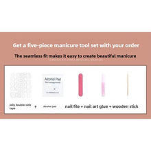Load image into Gallery viewer, 1040- Handmade press on nails fake nails removable Handmade Drawing Nails

