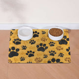 Rich and Rich Paw Print Pet Feeding Mat Pet Feeding Mat 40x30cm