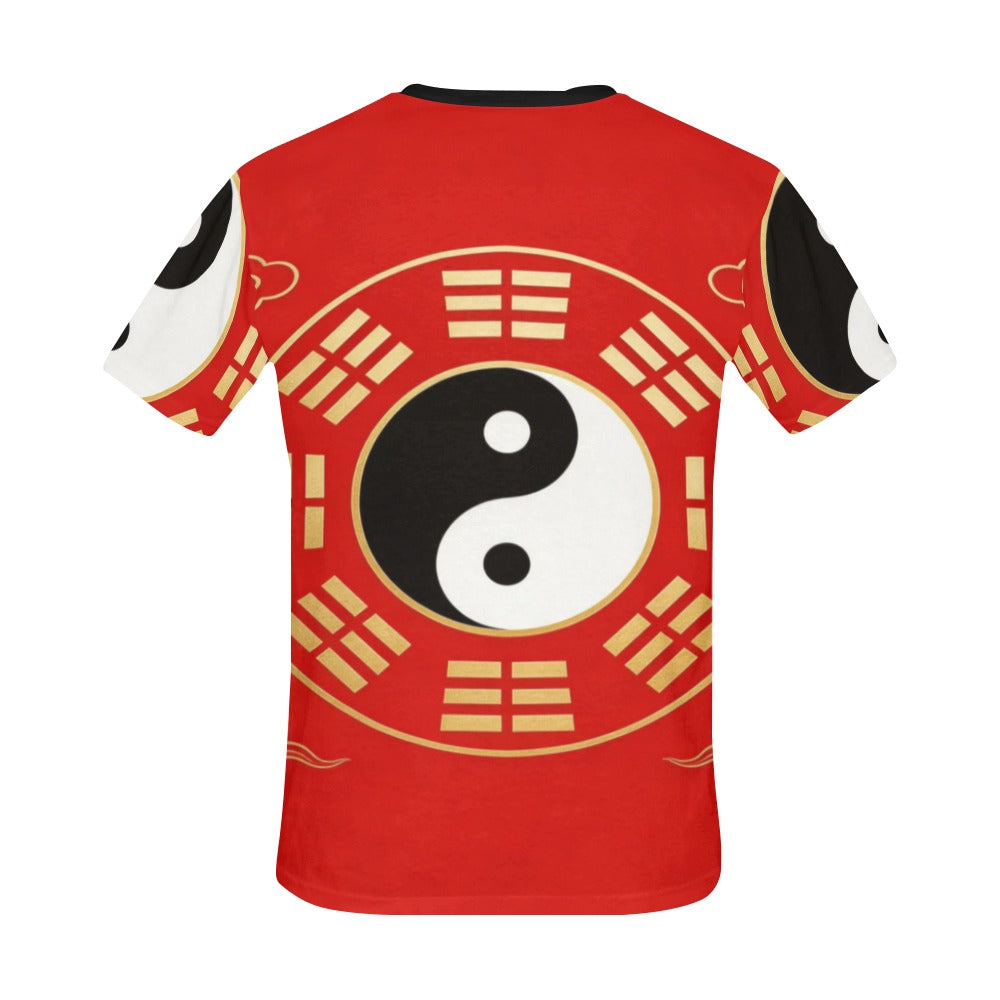 Rich and Rich Red Feng Shui Men's T-Shirt made of premium cotton with vibrant red color