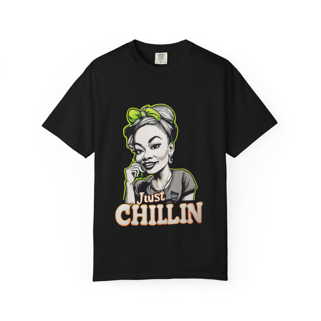 Unisex Just Chillin' Graphic T-shirt in vintage style, casual summer wear with vibrant design