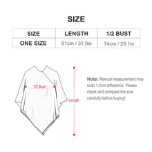 Load image into Gallery viewer, Rich and Rich Women&#39;s Red and White Geometric Floral Tassel Cape
