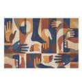 Rich and Rich The Colors of Life — Abstract Unity Hands Wooden Jigsaw Puzzle Wall Art