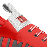 Women's red low-top sneakers with bold sporty design — additional view 7