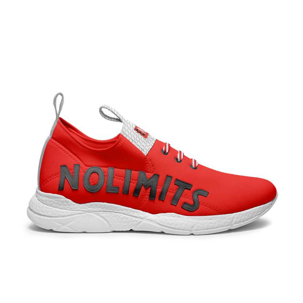 Women's red low-top sneakers with bold sporty design — additional view 8