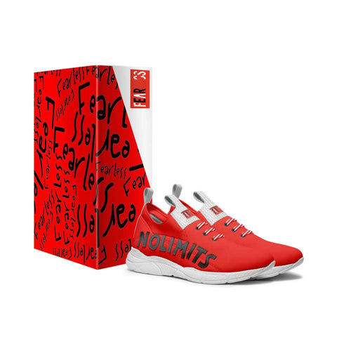 DesireeUnique Women's No Limits Red Sneaker Runner handcrafted in Italy