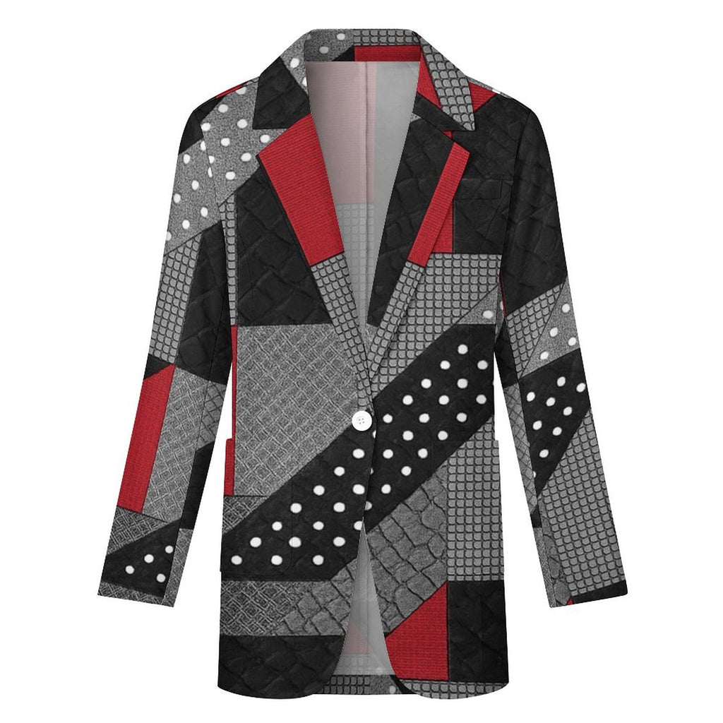 Rich and Rich Black and Red Women's Blazer
