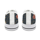 Blue floral low-top women's canvas sneaker with mesh and EVA insole and rubber outsole — additional view 8