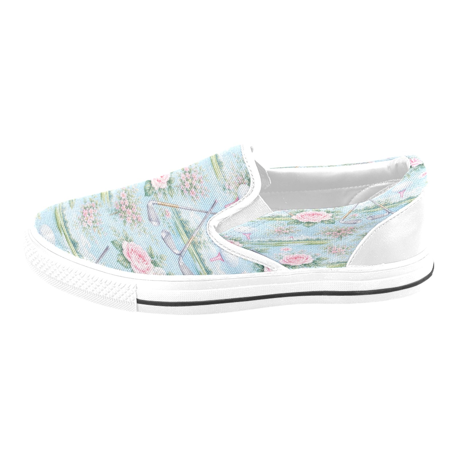 Rich and Rich Women’s Blue Golf Canvas Slip-On Casual Shoes | Stylish Comfortable Golf-Inspired Sneakers