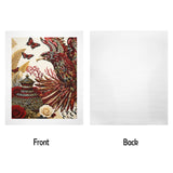 Three-panel Tribal Elegance canvas art set featuring geometric tribal patterns, each panel 16 by 20 inches — side view