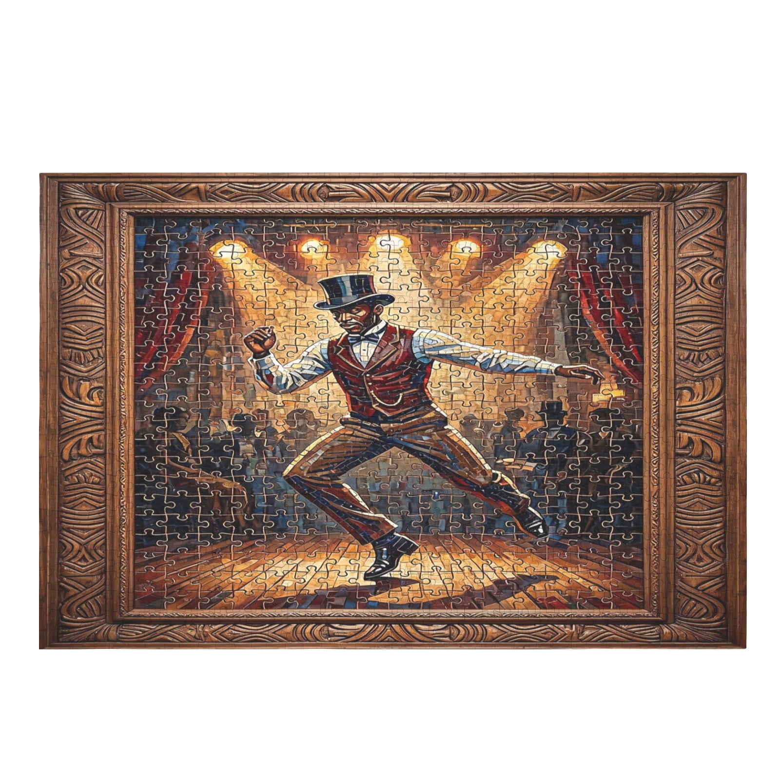 Rich and Rich Master Juba — William Henry Lane 1000-Piece Wooden Jigsaw Puzzle (Horizontal)