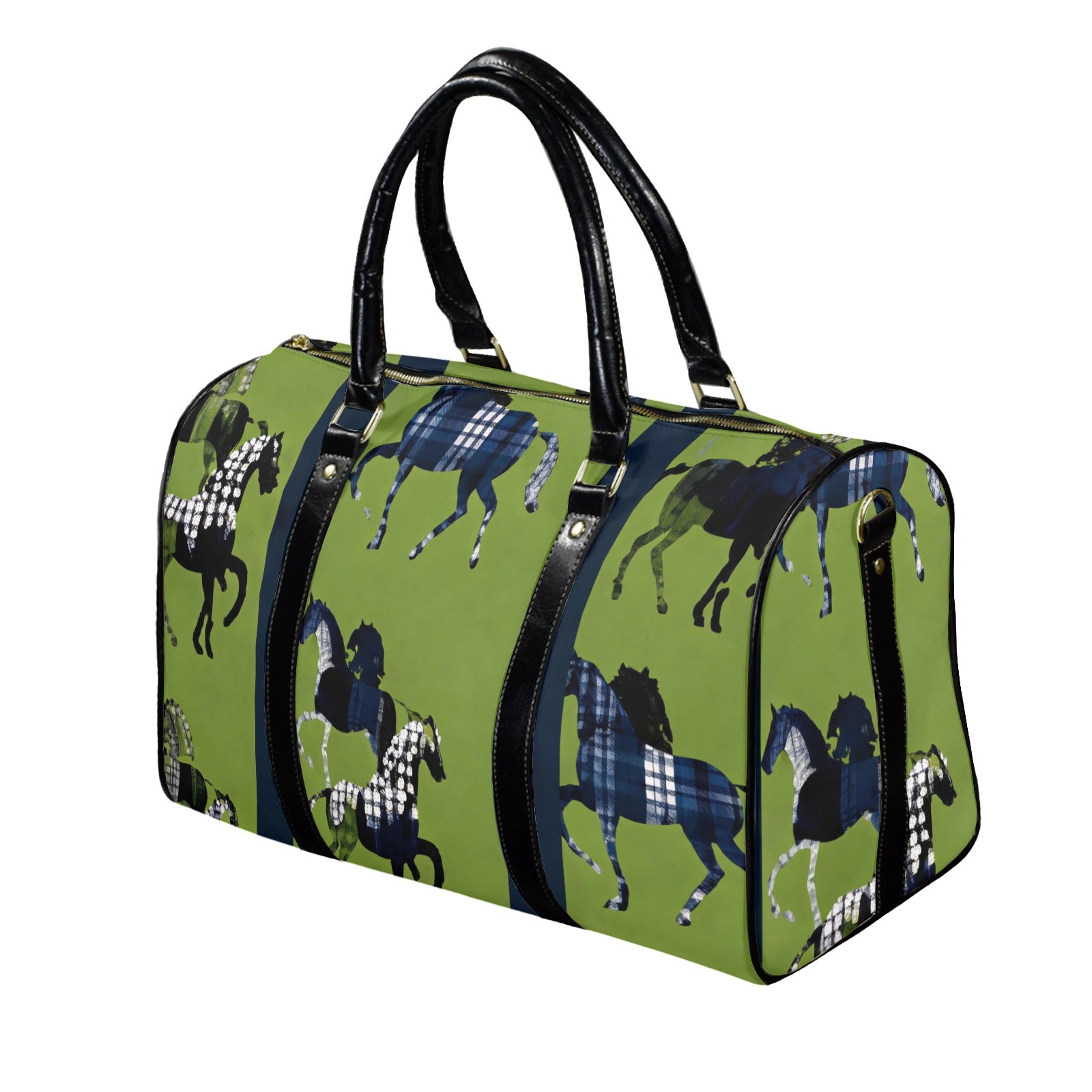 Rich and Rich Green Horse Leather Travel Bag Leather Travel Bag-Small