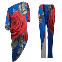 Load image into Gallery viewer, Diagonal shoulder two piece set Women&#39;s Off Shoulder Two-piece Set
