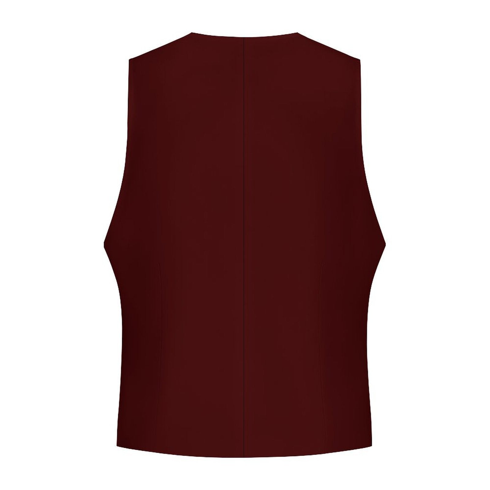 Men's sleeveless classic polyester suit vest with black buttons and front pockets