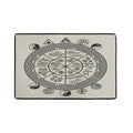 Rich and Rich Black White Feng Shui Area Rug with Black Binding 31x20 in modern home setting