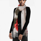 Soft imitation cashmere tassel scarf with finished hem and tassel fringe, one size — additional view 8