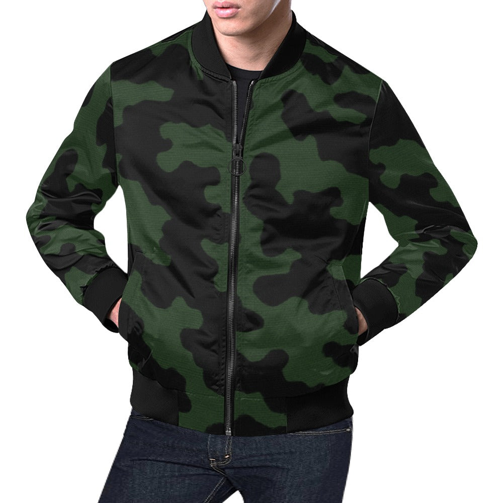 Rich and Rich Green Camo Men's Bomber Jacket