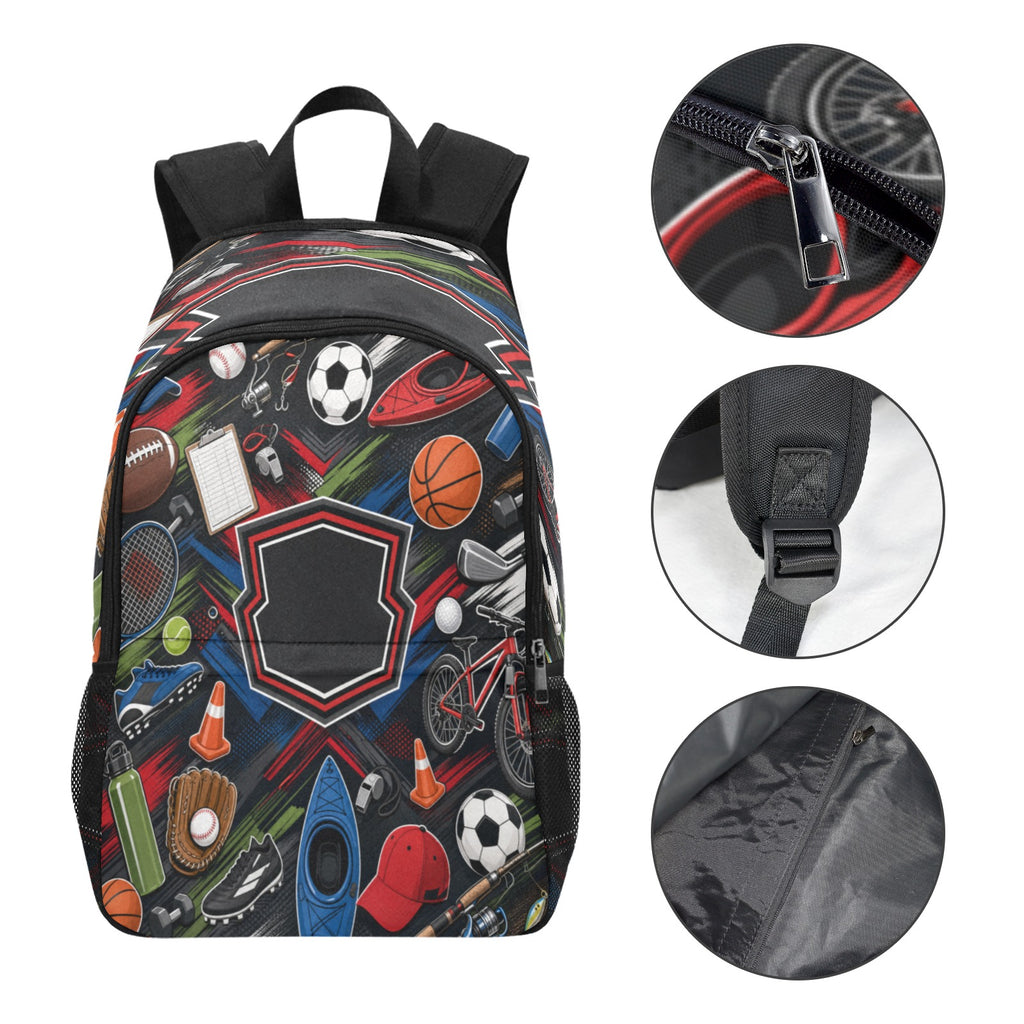 Unisex All Sports 1200D Nylon Fabric Backpack with Side Mesh Pockets | Durable School, Office & Travel Laptop Bag