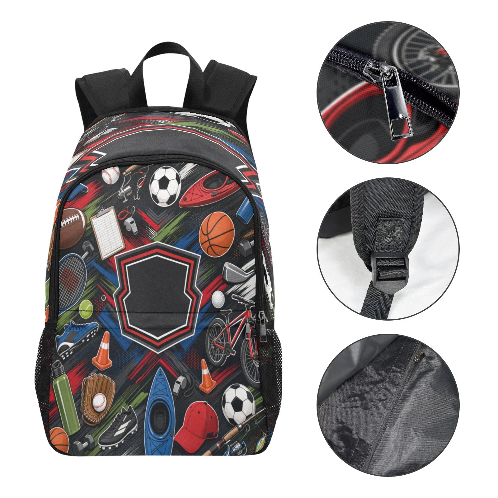 Unisex All Sports 1200D Nylon Fabric Backpack with Side Mesh Pockets | Durable School, Office & Travel Laptop Bag