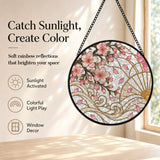 Rich and Rich WanderGlow Cherry Blossom Stained Glass Suncatcher 11.8inch