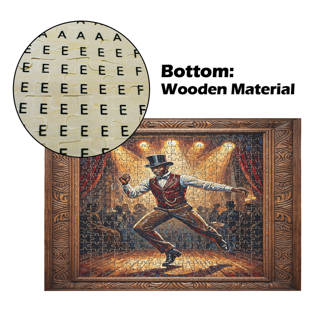 Rich and Rich Master Juba — William Henry Lane 1000-Piece Wooden Jigsaw Puzzle (Horizontal)