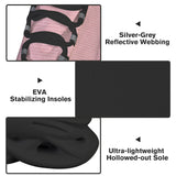 Blush-pink low-top sneaker with suede-look upper, black laces and sculptural twisted black sole — additional view 13