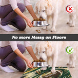 Gridiron Golden Green Football Vortex Pet Feeding Mat 40x30cm