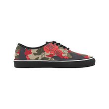 Load image into Gallery viewer, R&amp;RH Woman With Rose Womens Camoflage Low Top Designer Sneakers
