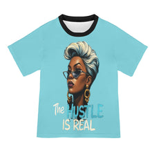Load image into Gallery viewer, Rich and Rich Women&#39;s The Hustle is Real Light Blue Tshirt
