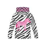Critter Kicks Zebra Zest Girls Pink and Black Hoodie